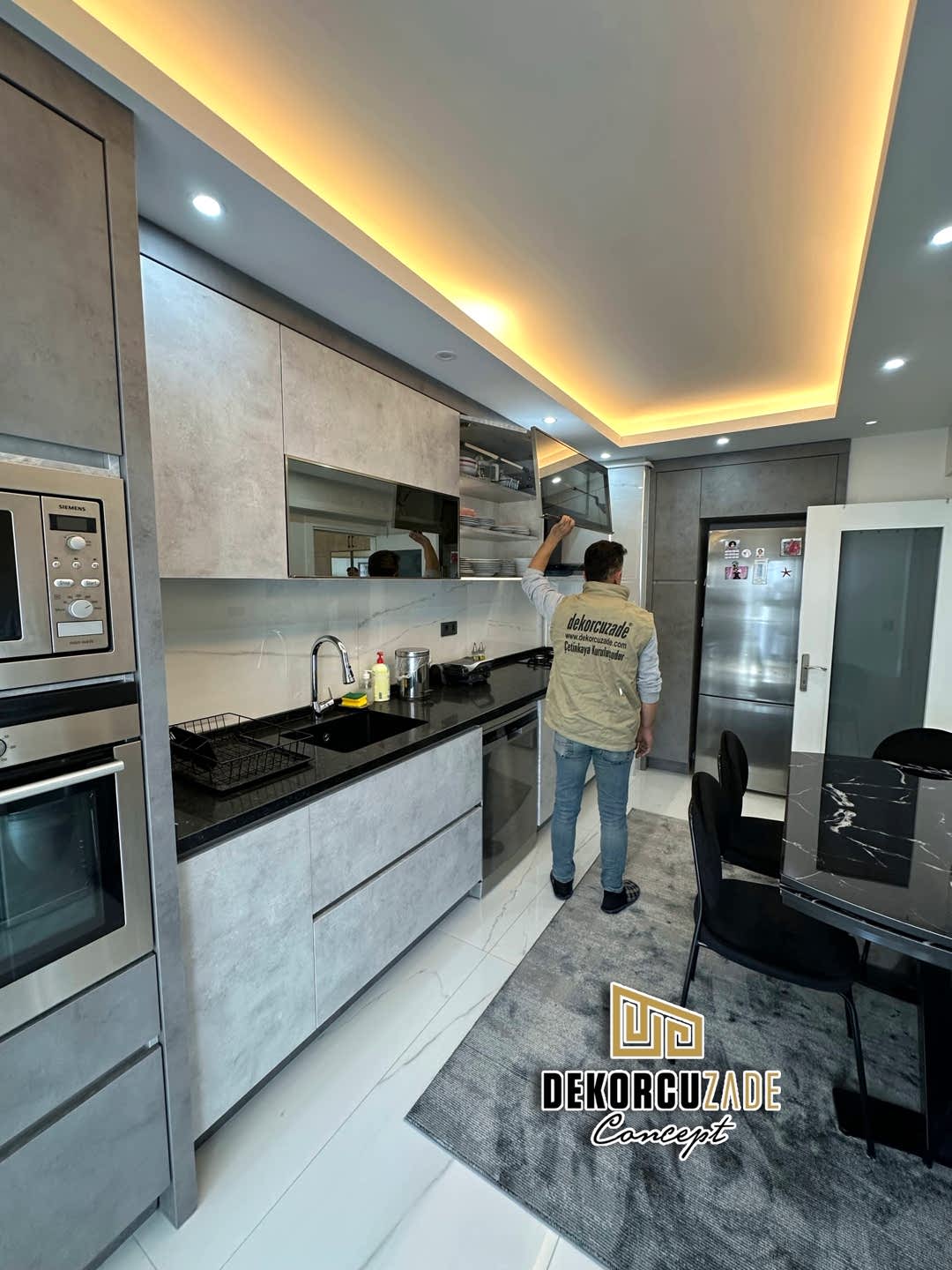 Alvic İspanyol Lake kulpsuz Mutfak Dolabı