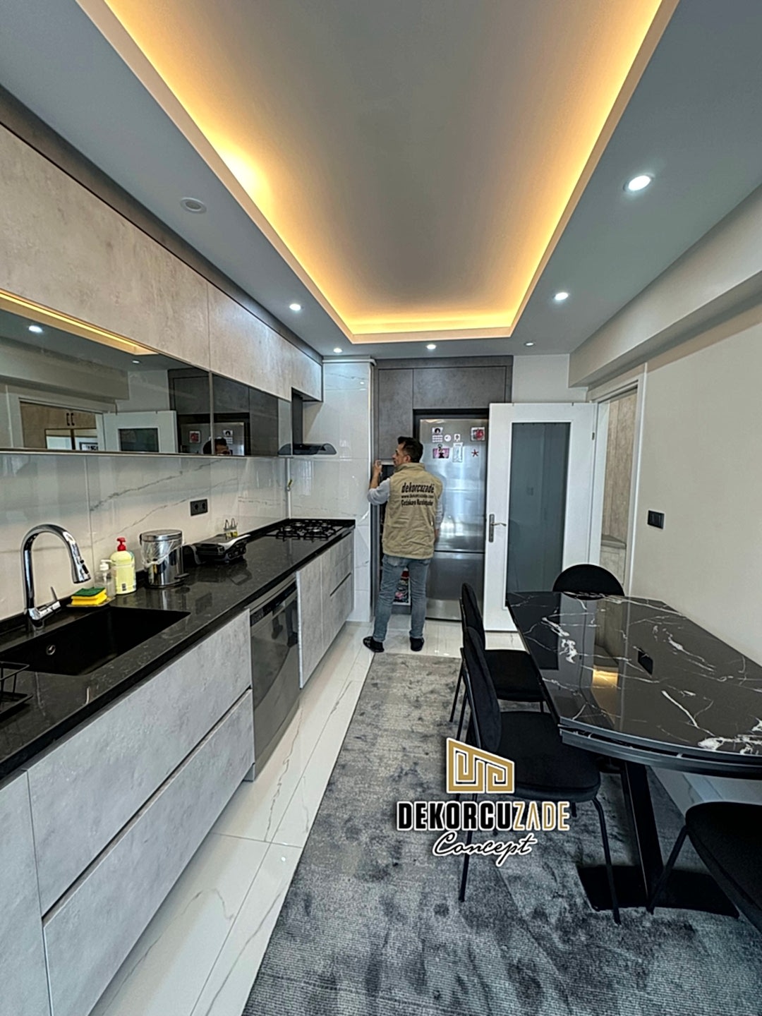 Alvic İspanyol Lake kulpsuz Mutfak Dolabı