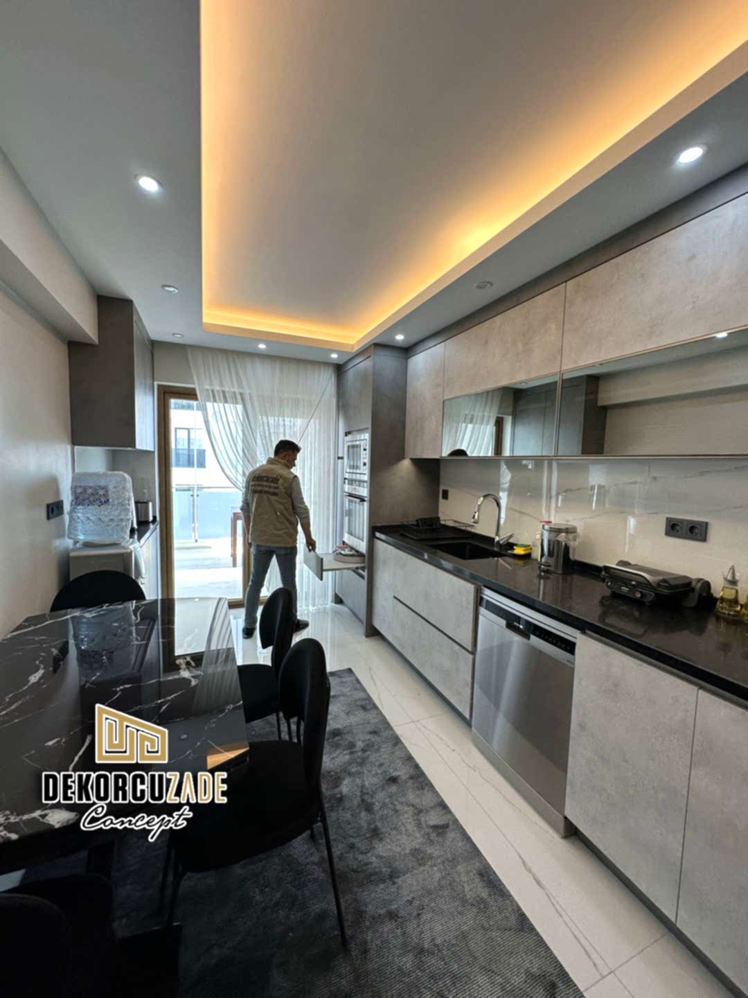 Alvic İspanyol Lake kulpsuz Mutfak Dolabı