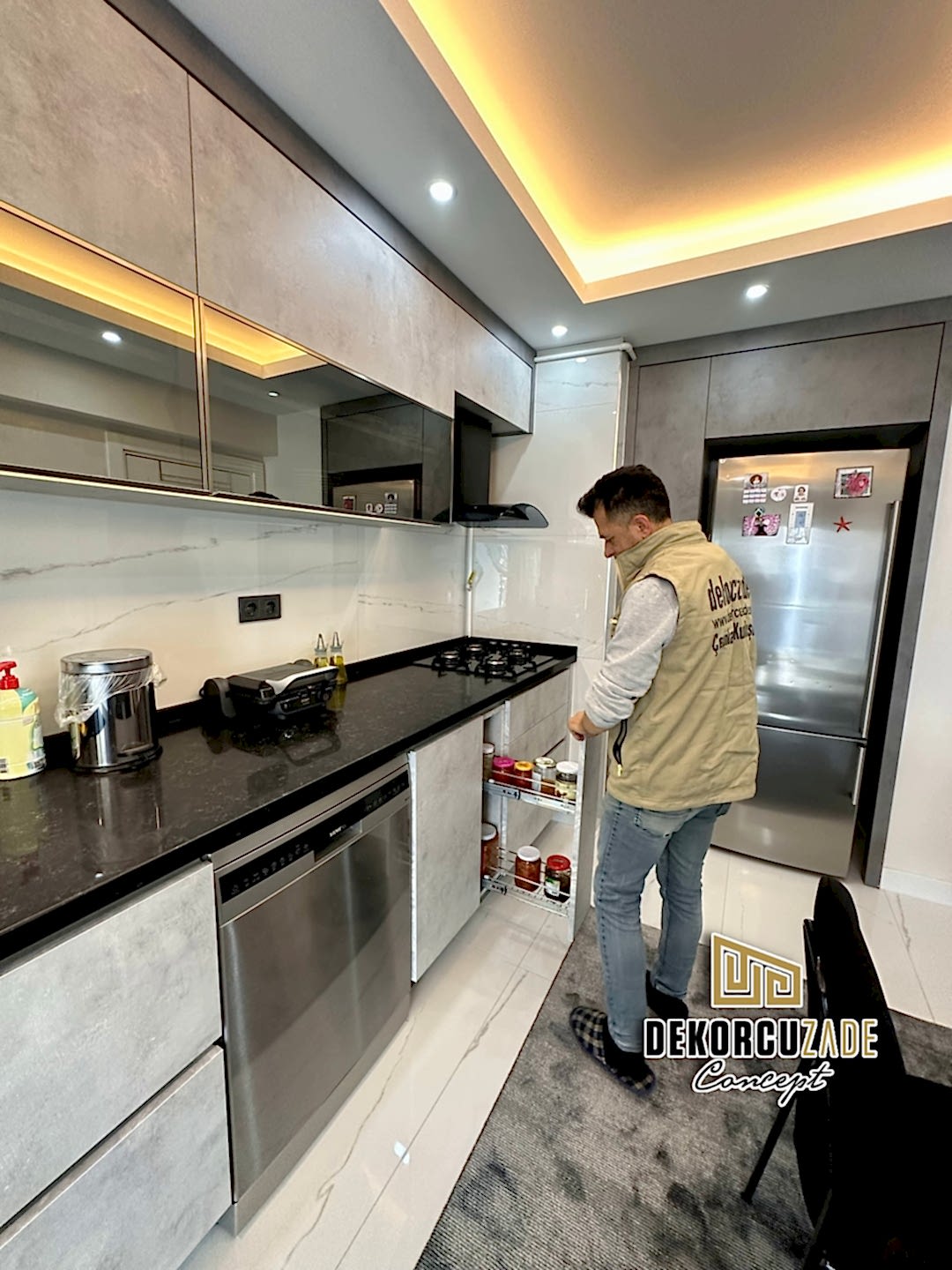 Alvic İspanyol Lake kulpsuz Mutfak Dolabı